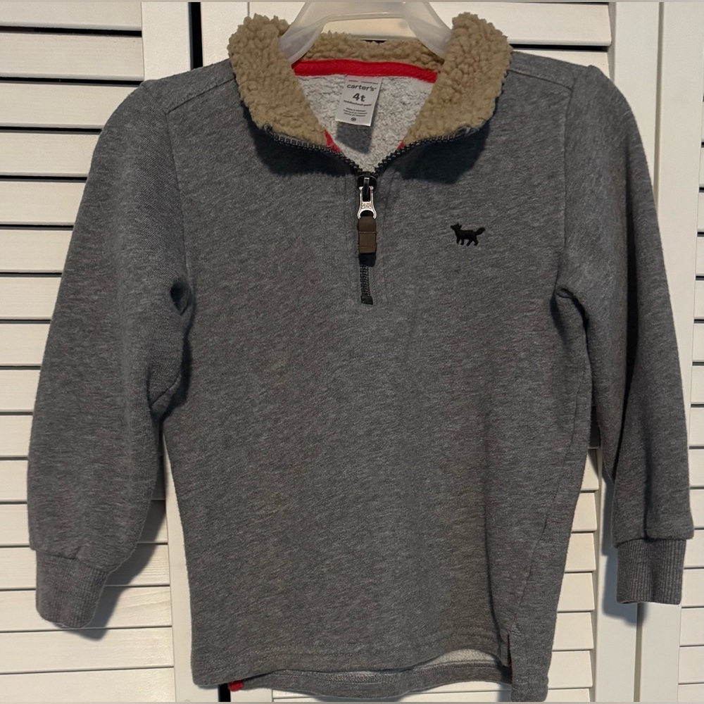 Carter's Gray Quarter Zip 4T Fleece